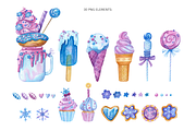 Frozen Sweets Clipart & Patterns, a Decorative Illustration by Valin Malin (Thumbnail 2 of 13)