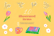 Books and Flowers, a Seasonal Illustration by Sara Zanello (Thumbnail 2 of 11)
