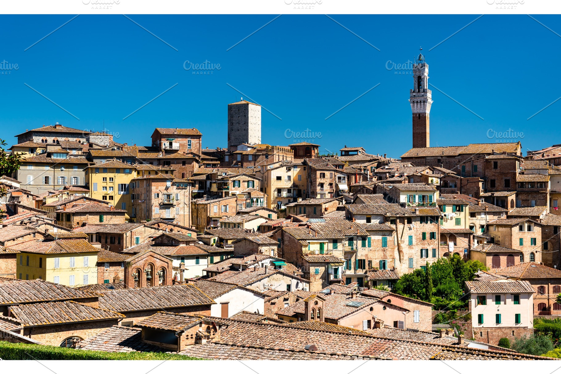 View of the medieval city of siena containing siena, italy, and tuscany, an Architecture Photo by Leonid Andronov