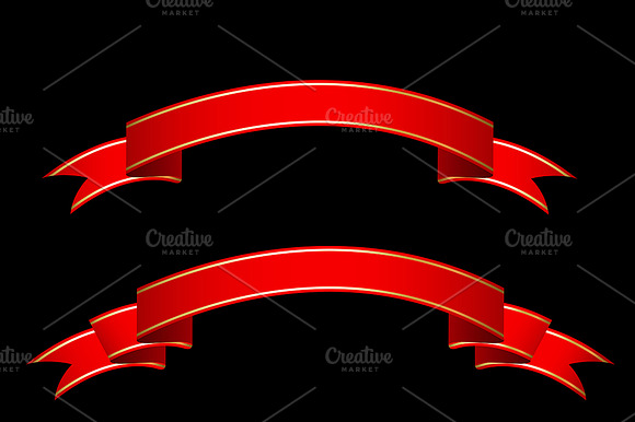 Ribbon Banners Vectors preview 2
