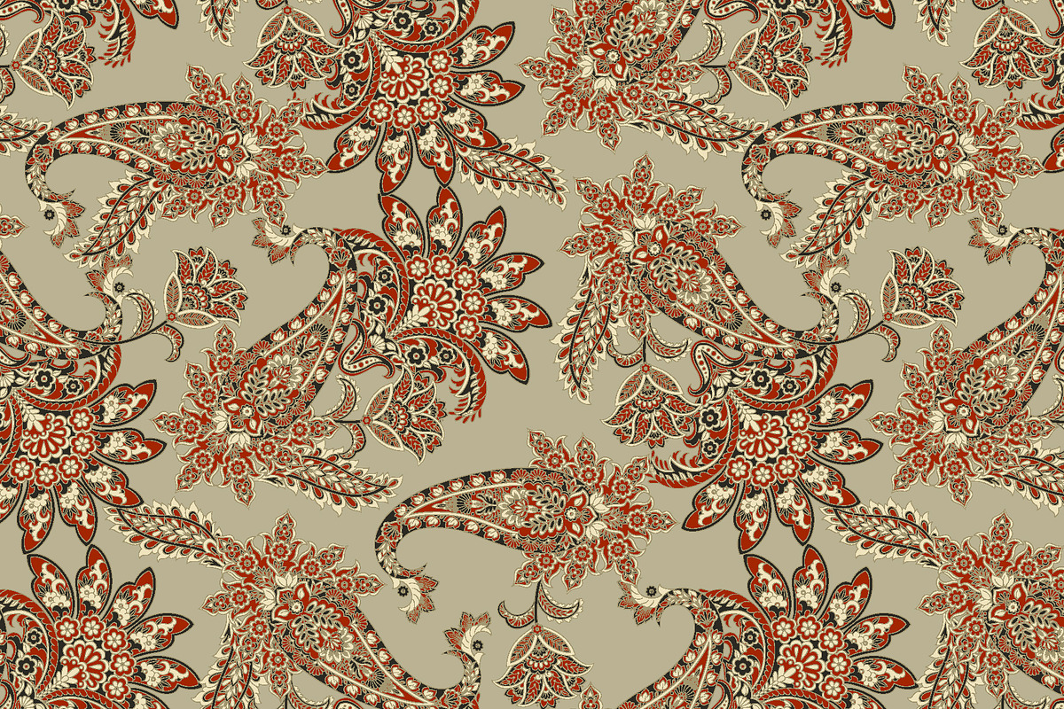 Paisley seamless fabric pattern, a Graphic by antalogiya (Photo 3 of 4)