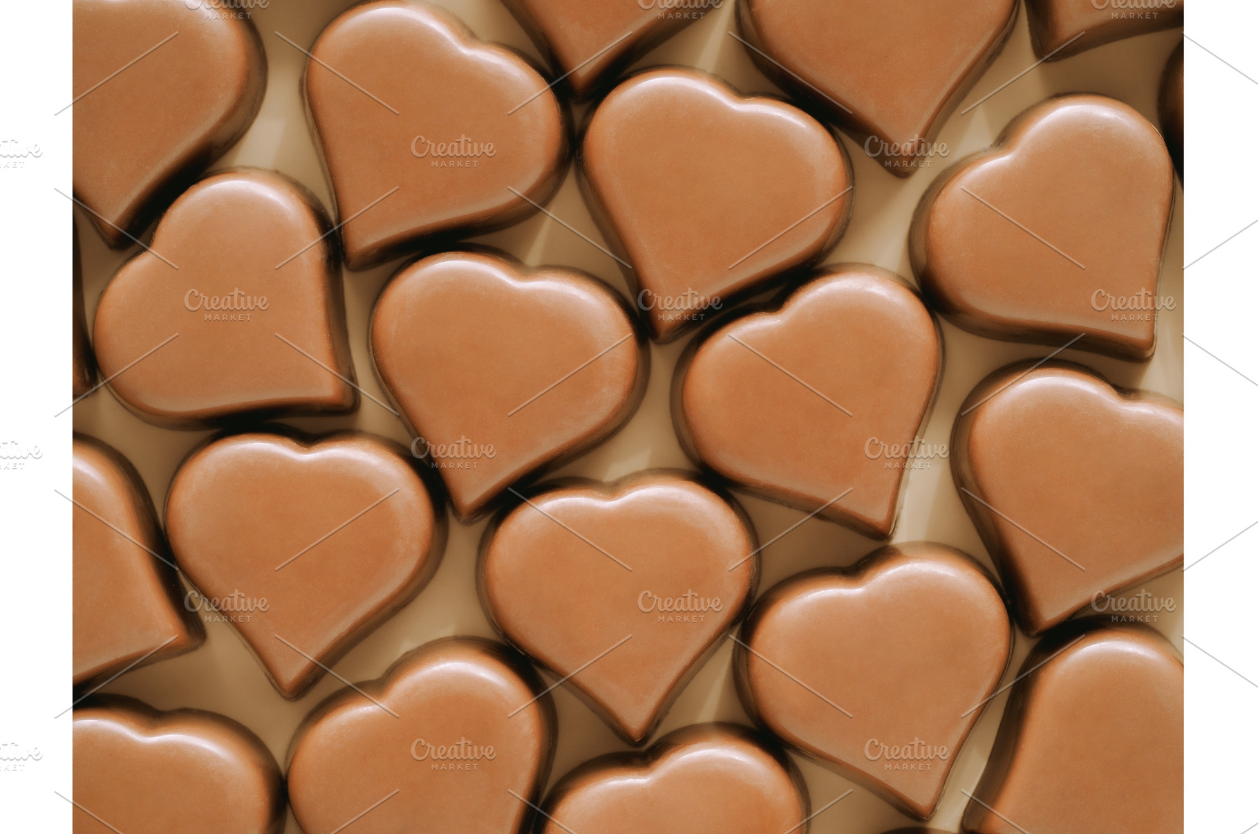 Chocolate hearts confections pattern, a Food & Drink Photo by Fascinadora