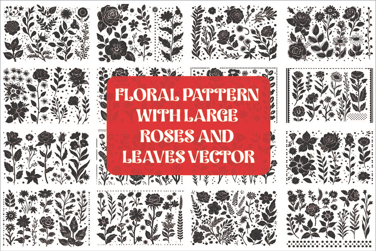 floral pattern large roses, an Illustration by Amazin_art (Photo 1 of 17)