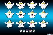 Ghost Character With Yellow Eyes, an Illustration by DesignWolf (Thumbnail 2 of 2)