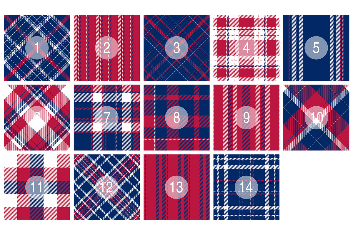 #56 USA Pattern Plaids EPS + JPG, a Pattern Graphic by Plaid4You (Photo 2 of 4)