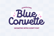 BLUE CORVETTE Monoline Script Font, a Script Font by Blush Font Co. (Thumbnail 1 of 5)