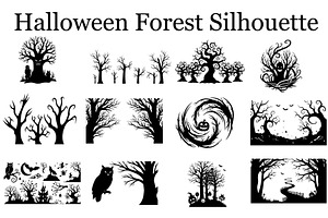 Dark Halloween Forest Design