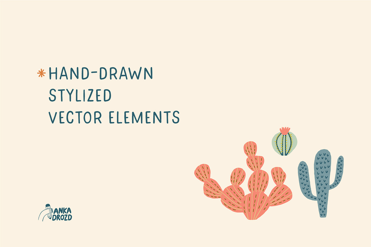 Cactus Graphic Collection, an Object Graphic by AnkaDrozd (Photo 7 of 7)