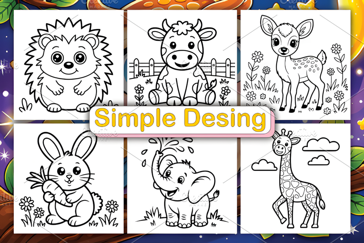 Bold and Easy Animals Coloring Book, an Animal Illustration by Ink Gallery (Photo 2 of 4)