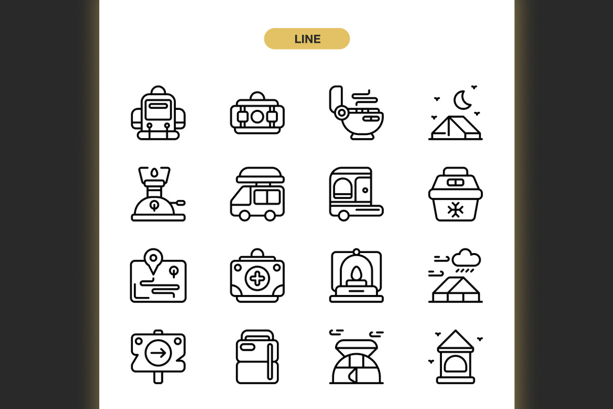 Camping Icons, an Icon by Spacepixel Creative (Photo 2 of 3)