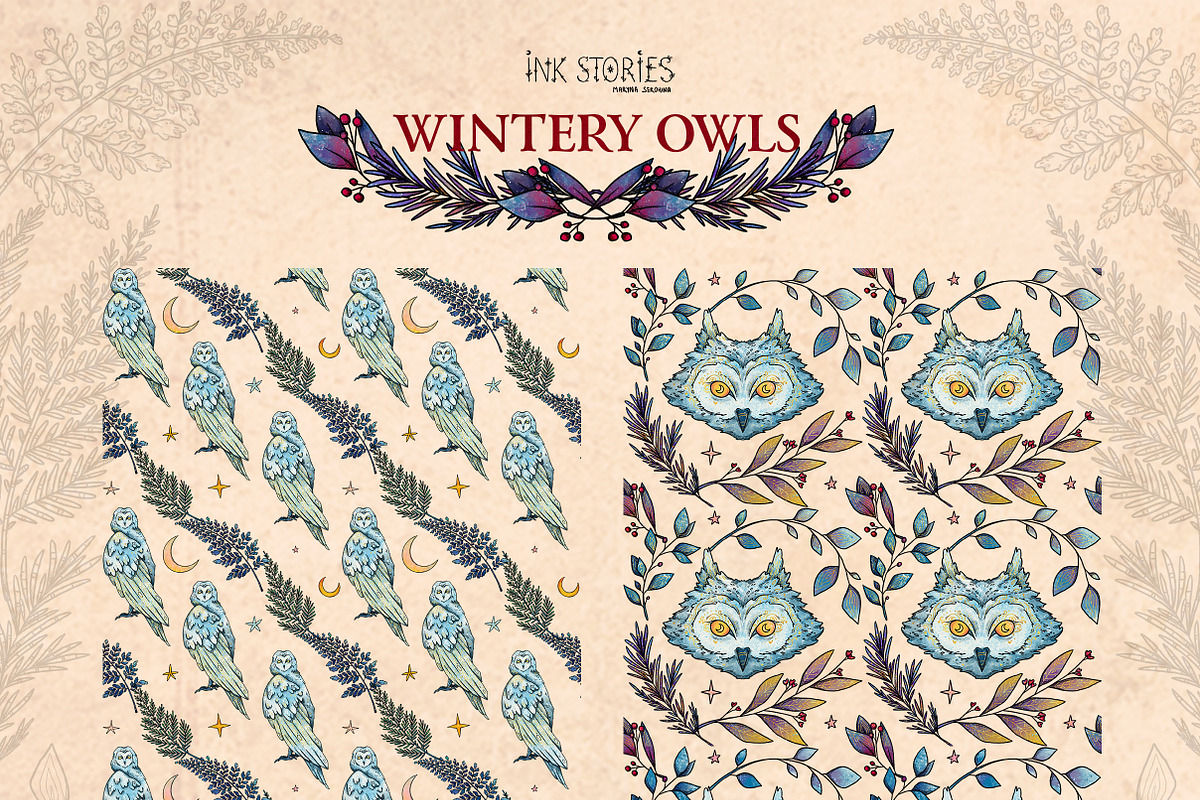 Wintery Owls, an Animal Illustration by Ink Stories (Photo 17 of 26)