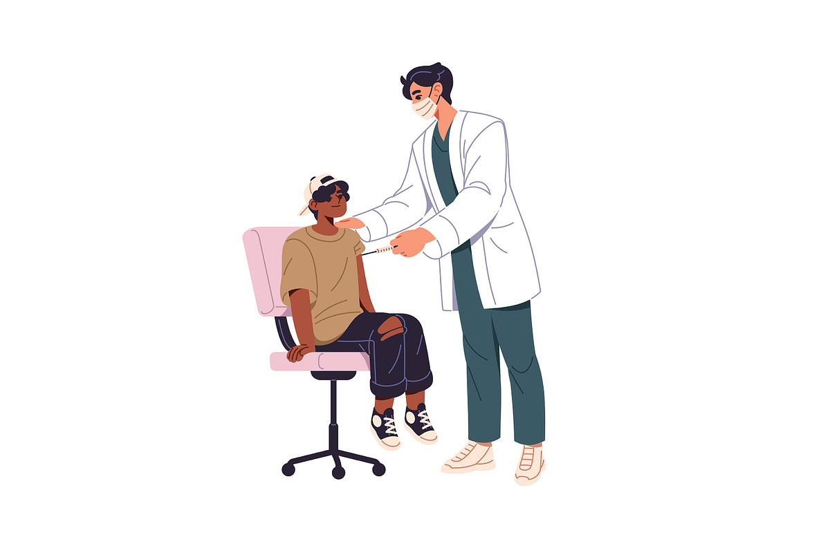 Vaccination of people set, a Healthcare Illustration by PaperTrident (Photo 2 of 8)
