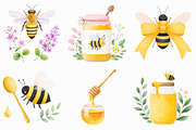 Charming Honey Bee Garden Clipart Se, an Illustration by Libby Wishes (Thumbnail 2 of 7)