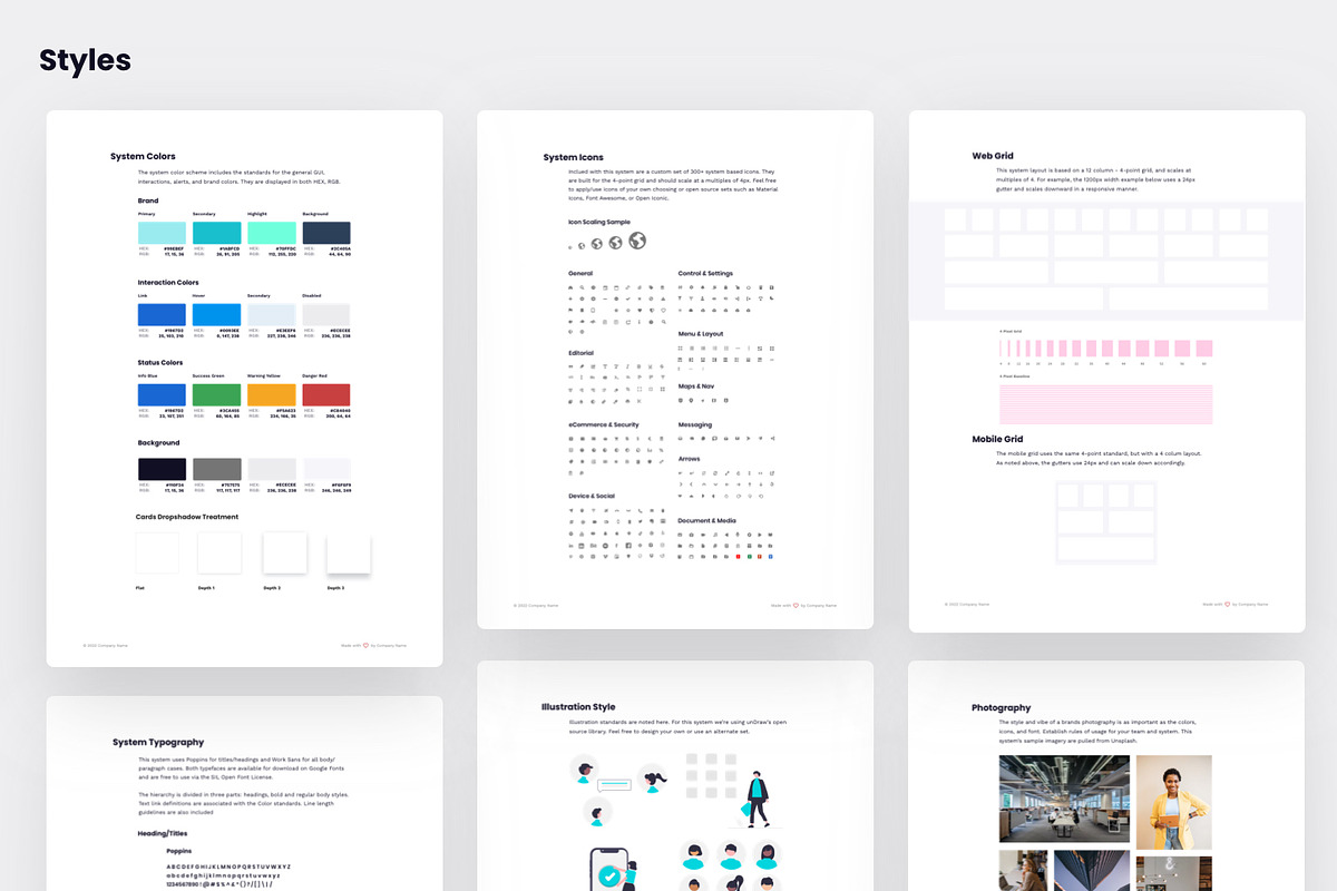 Design System Starter Kit, an UI Kit Template by Loudoun Design Co.