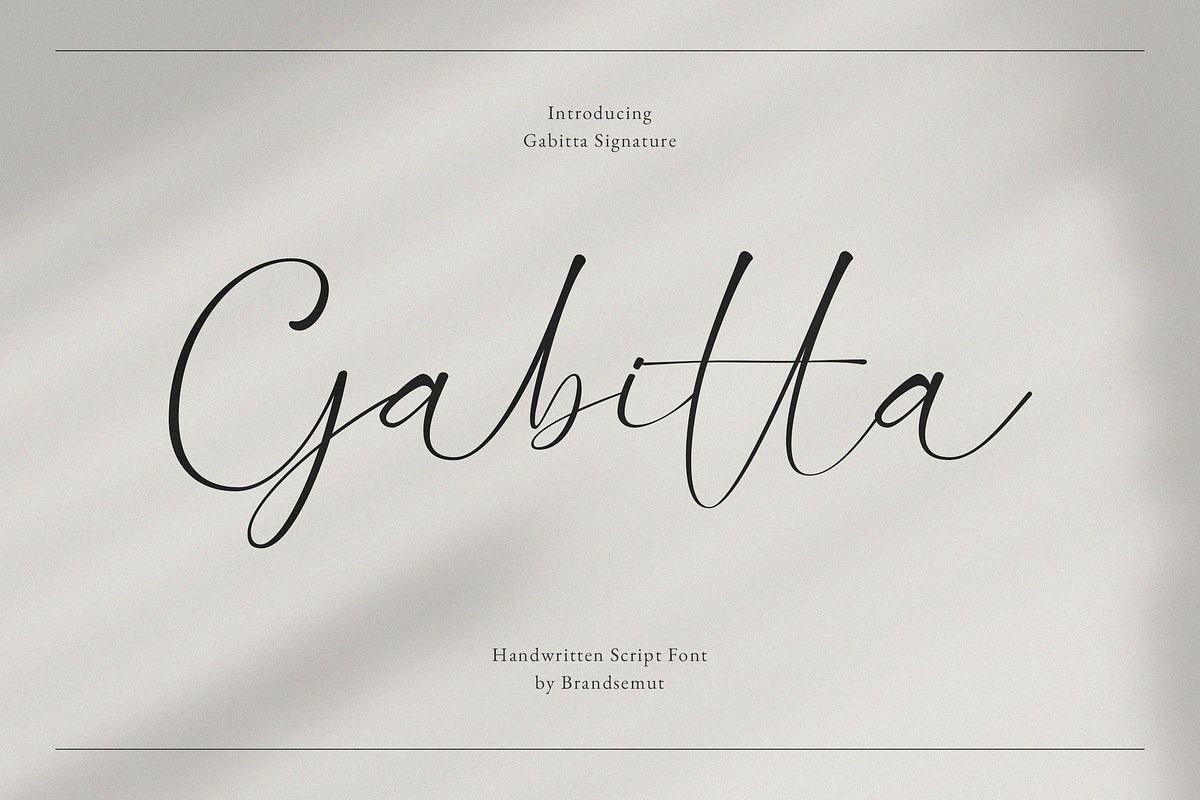 Gabitta – Handwritten Script Font, a Handwritten Font by BrandSemut (Photo 1 of 11)