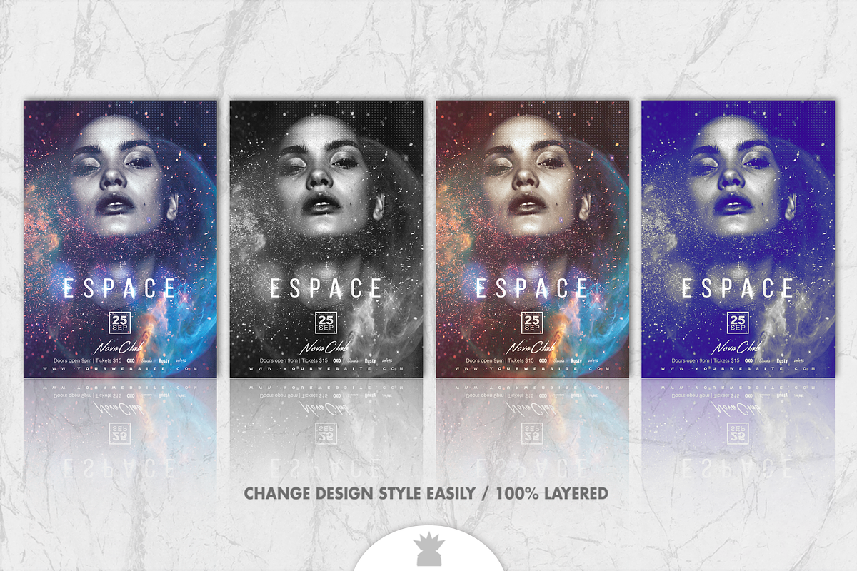 ESPACE Flyer Template, a Flyer Template by OVNI-TEMPLATES (Photo 3 of 4)