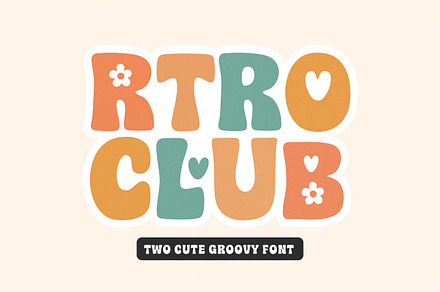 Rtro Club - Groovy Retro Font, a Handwritten Font by Jozoor