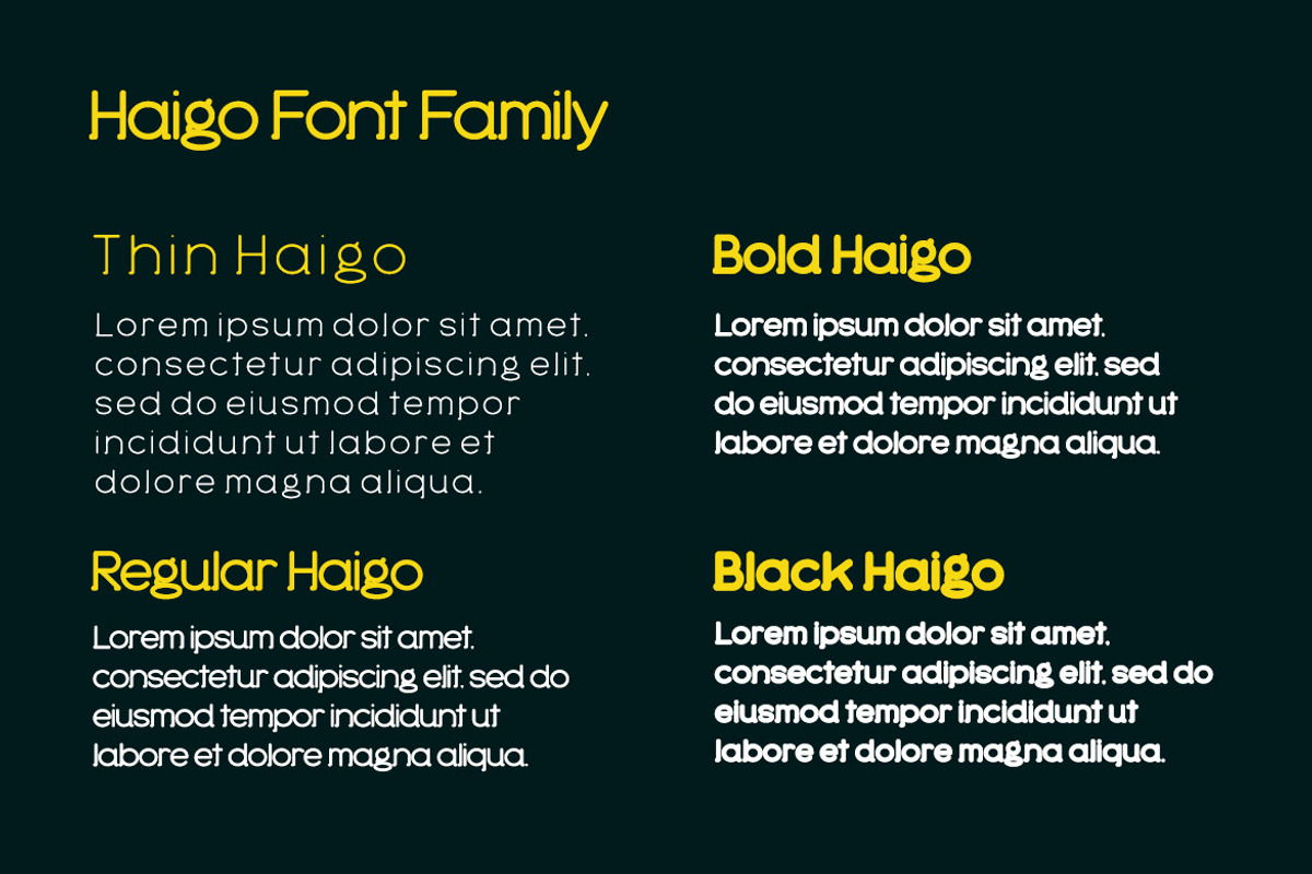 Haigo, a Sans Serif Font by twinstd (Photo 4 of 11)