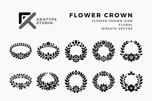 Flower Crown Icon Vector, an Icon by Akatype Studio
