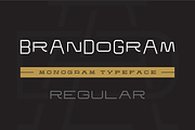 Brandogram Regular Monogram Typeface, a Slab Serif Font by Bogdan Casota (Thumbnail 1 of 6)