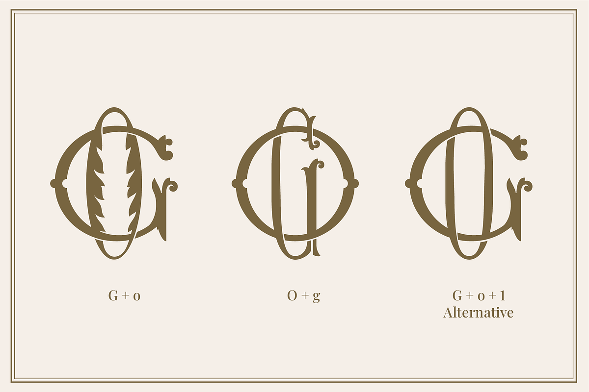 Monogram font & Illustration Bundle, a Font by The Old Type Foundry (Photo 10 of 11)
