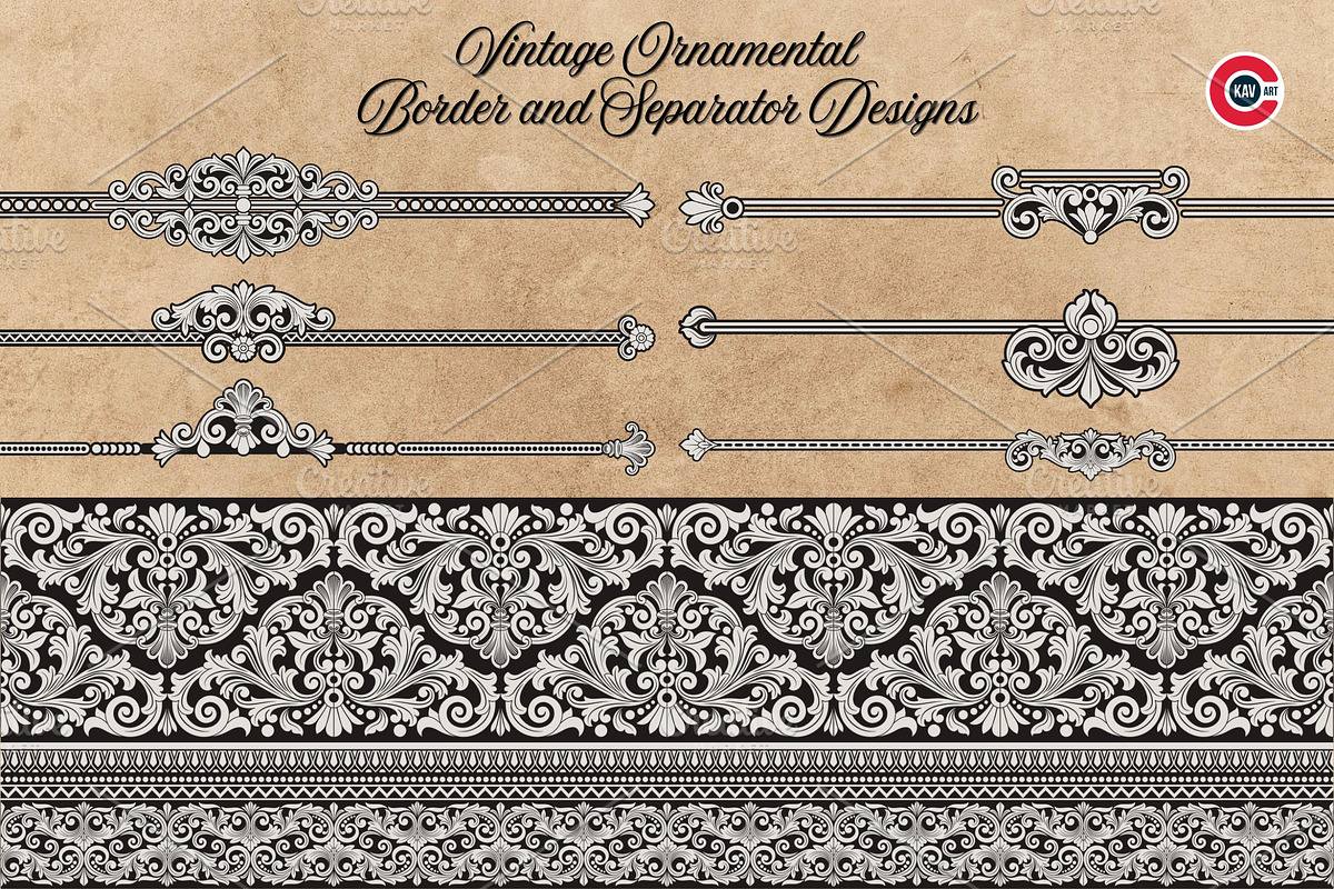 Vintage Victorian Ornamental Frames, a Decorative Illustration by C-Kav (Photo 6 of 7)