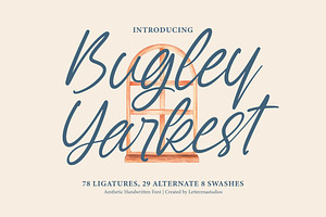 Bugley Yarkest Aesthetic Handwritten, a Serif Font by Letterena Studios Script