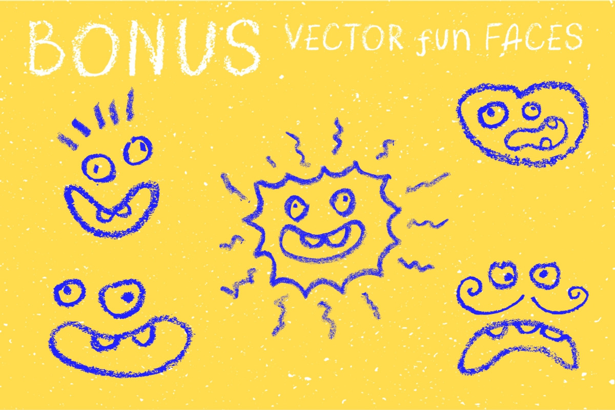 Dos Crayones 2 textured fonts, a Handwritten Font by Fat Hamster (Photo 15 of 18)