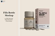 Pills Bottle Mockup, a Cups & Container Mockup by Ataku Design (Thumbnail 1 of 6)