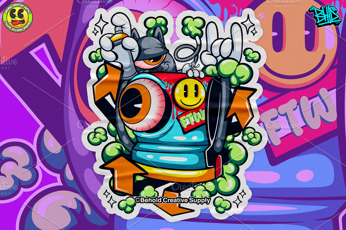 RUBBER AND CANS, a Work Illustration by Behold creative supply (Photo 3 of 3)
