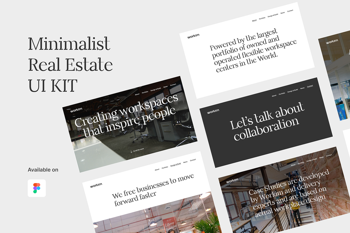 Workim - Real Estate Website UI KIT, an UI Kit Template by zroch design (Photo 1 of 4)