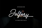 Jolfery Signature Font, a Script Font by Naufal Labs (Thumbnail 1 of 10)