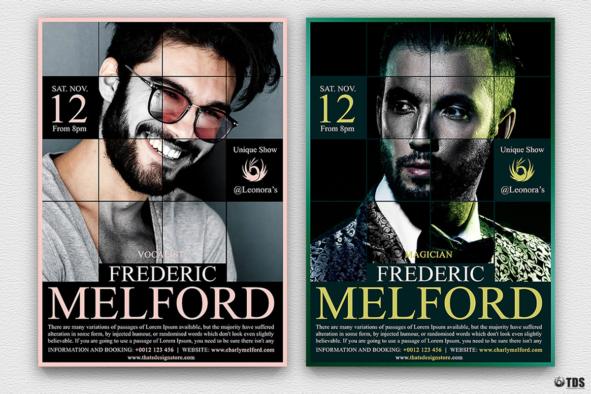 Artist Promotion Flyer Template V2, a Flyer Template by ThatsDesignArt (Photo 4 of 12)