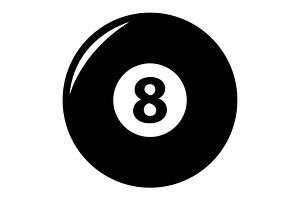 8-ball pool billiards, an Icon by Mark1987