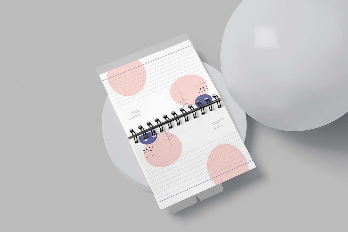 Ringed Notepad Mockups, a Books & Magazine Mockup by DesignNeutrons