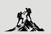 Mountain Hiking Silhouette Set, an Illustration by BIPLOB EXPERT (Thumbnail 2 of 21)