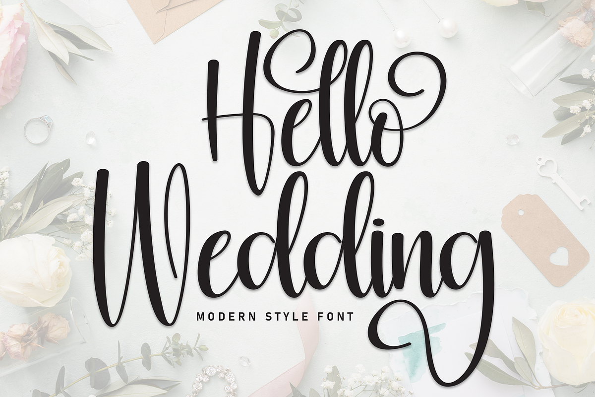 Hello Wedding | Script Font, a Handwritten Font by Scratchones (Photo 1 of 9)