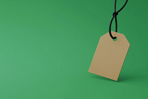 Blank tag on green bg, a Photo by Beautiful things