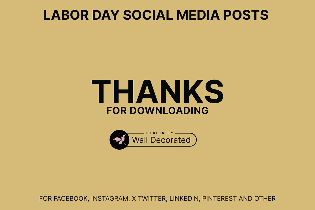 61 Labor day social media posts set, a Social Media Template by Walldecorated (Photo 29 of 29)