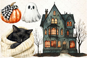 Creepy and Cozy Halloween Clipart, an Illustration by Libby Wishes (Thumbnail 4 of 5)