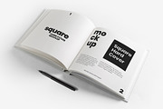 Square Hardcover Book Mockup, a Books & Magazine Mockup by Graphic Xtreme (Thumbnail 1 of 4)