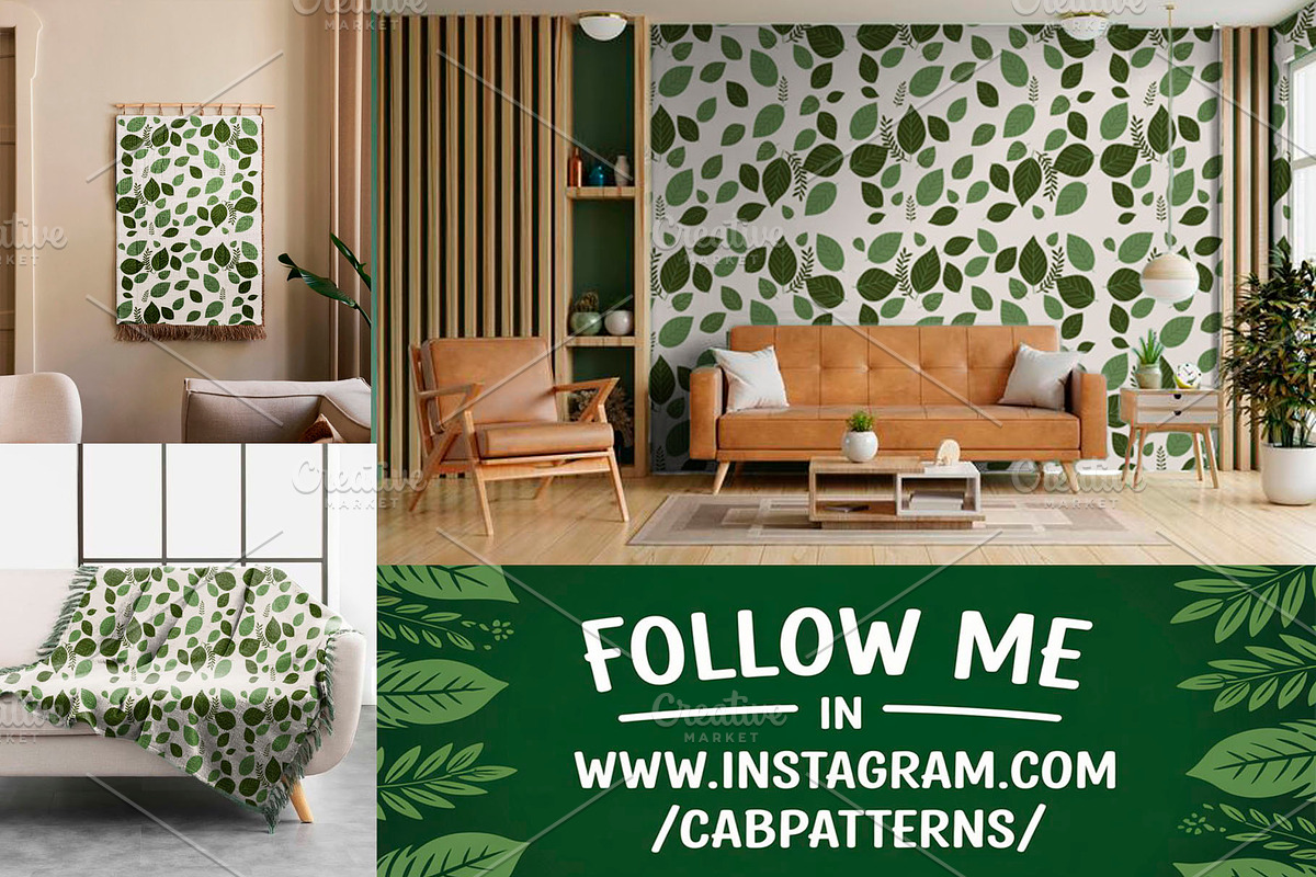 Home Deco Leaf, a Pattern Graphic by CABPatterns (Photo 1 of 2)