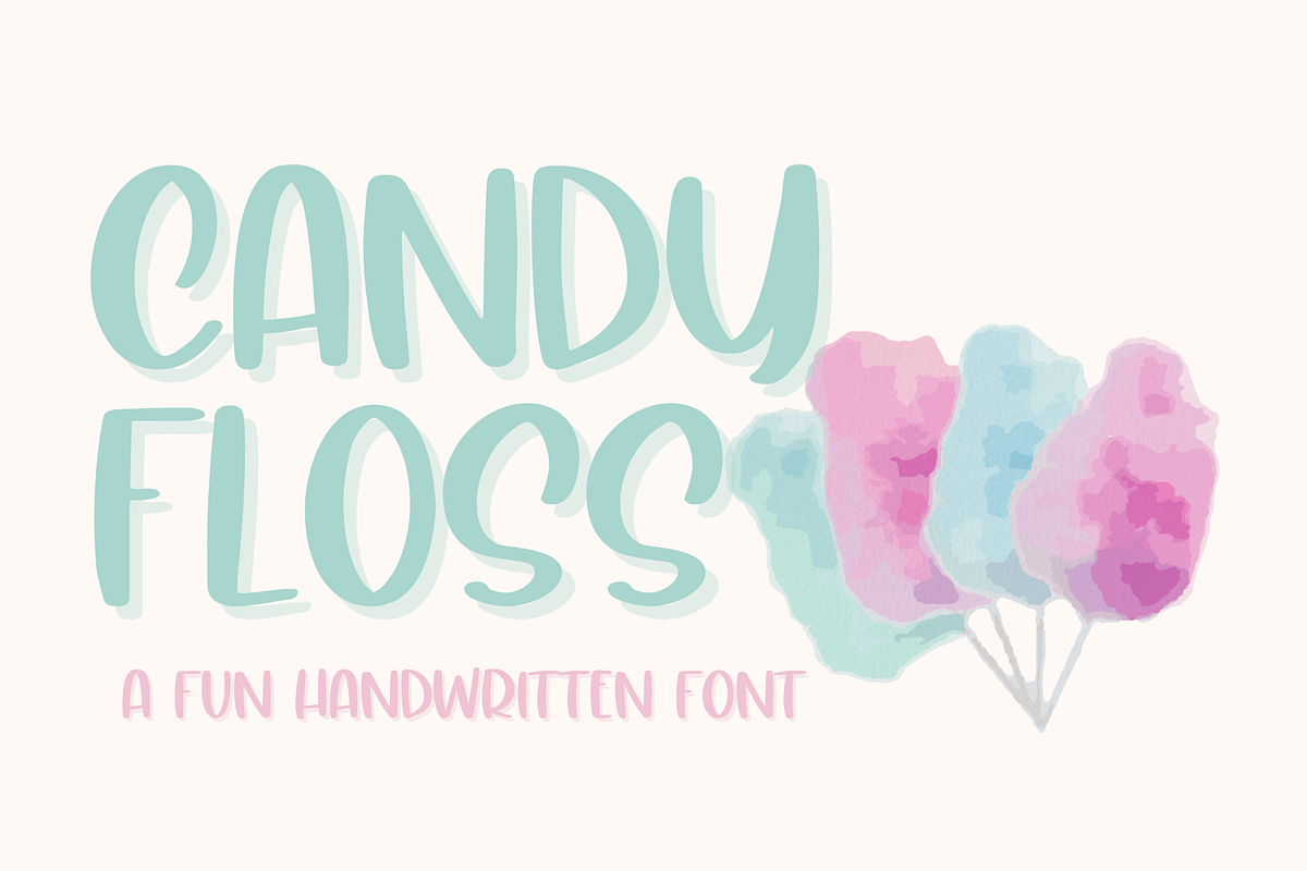 Candy Floss, Cute Handwritten Font, a Handwritten Font by Designing Digitals (Photo 1 of 9)