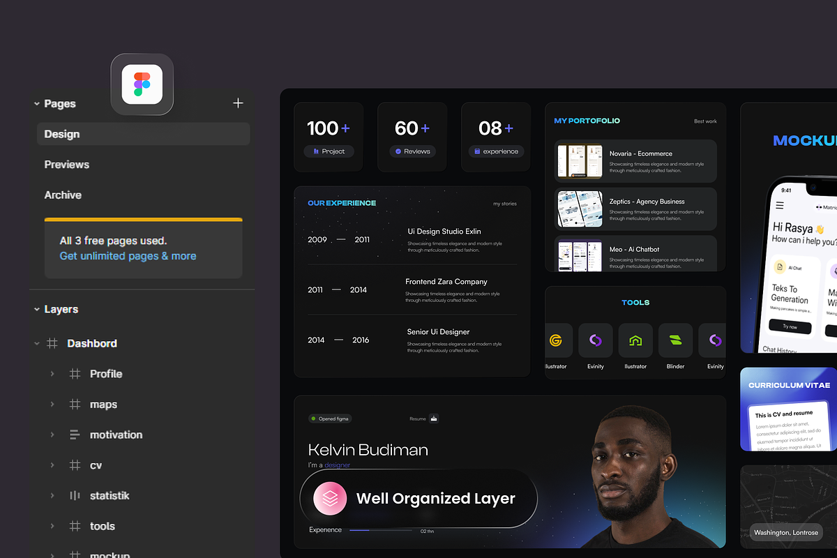 Maxio - Portofolio Dashboard, a Websites & App Template by SLAB! Design (Photo 2 of 3)