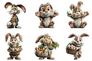 Funny Easter Bunny Clipart, an Illustration by Sublimation Artist (Thumbnail 4 of 7)