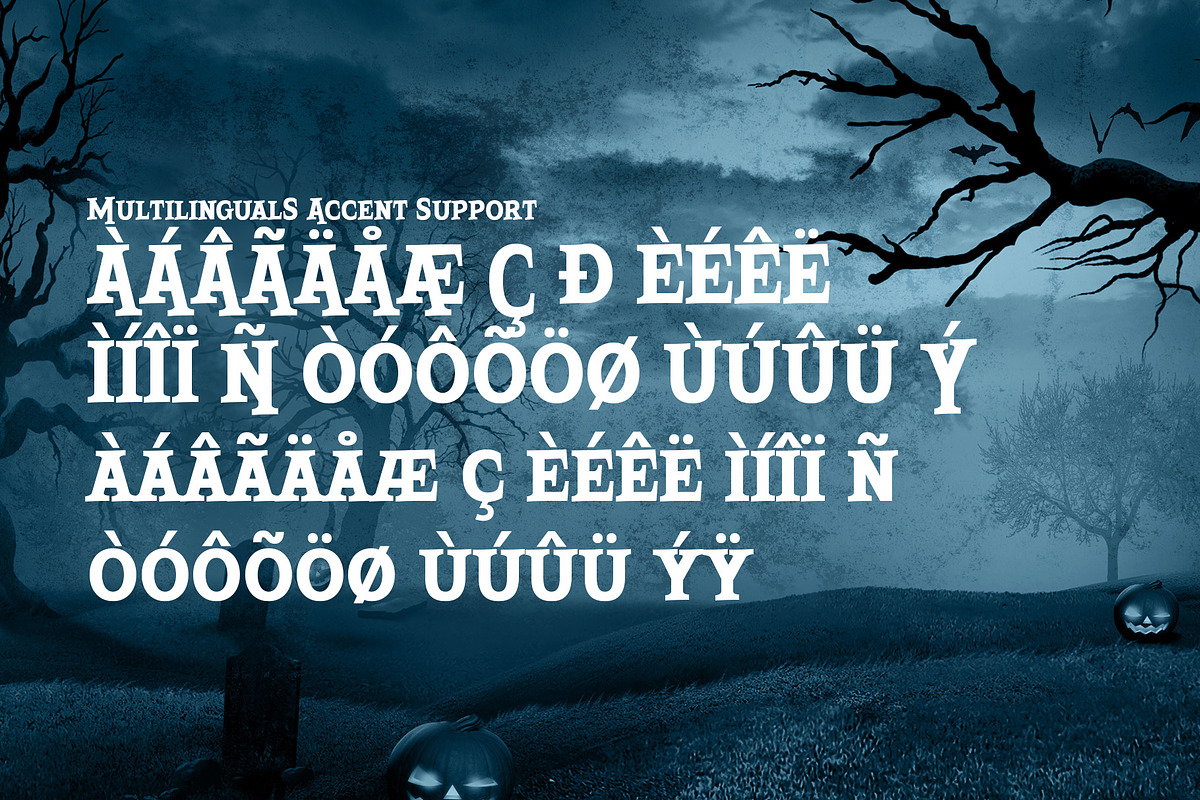 Hitrun – Bouncy Spooky Font, a Serif Font by Drizy (Photo 6 of 10)