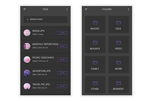 File Sharing Platform UI Kit XD