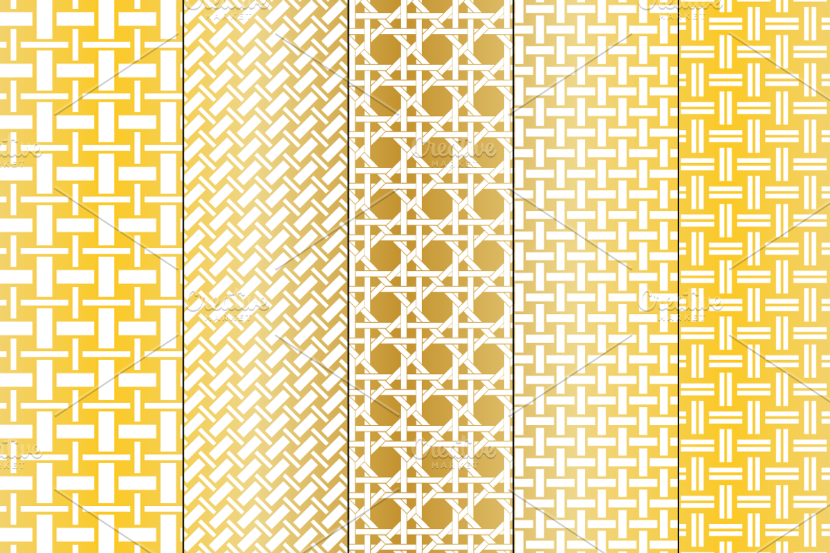 Seamless Metallic Lattice Patterns preview 6
