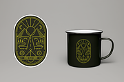 Camping Line Art Logo Badge, an Object Graphic by prasetyadavid (Thumbnail 2 of 3)