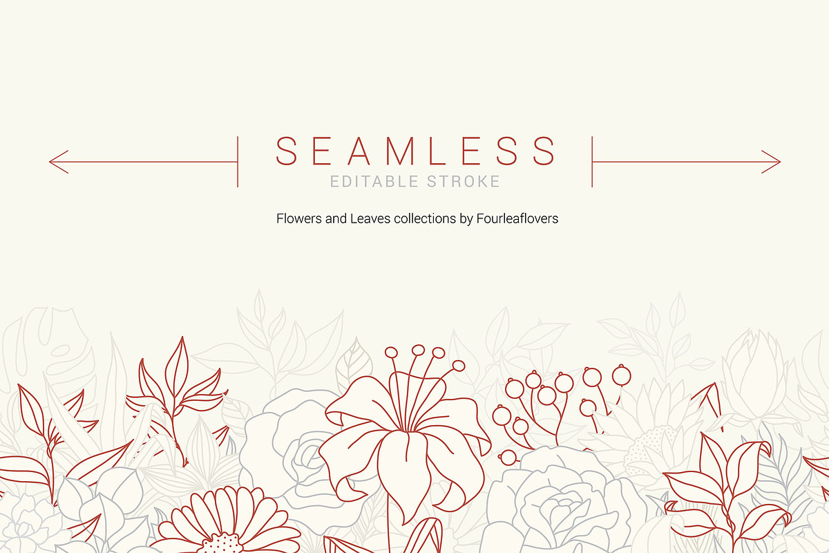 Big Set of Vector Floral Elements, a Decorative Illustration by FourLeafLover (Photo 8 of 18)
